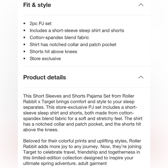 NWT Women’s Roller Rabbit x Target Geo Hearts Short Pajama Set size Adult Medium - Picture 4 of 5